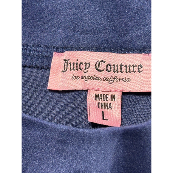 NWT Juicy Couture OG Bling Atlantis Navy Velour Jacket & Pants Tracksuit Size L - Picture 5 of 11